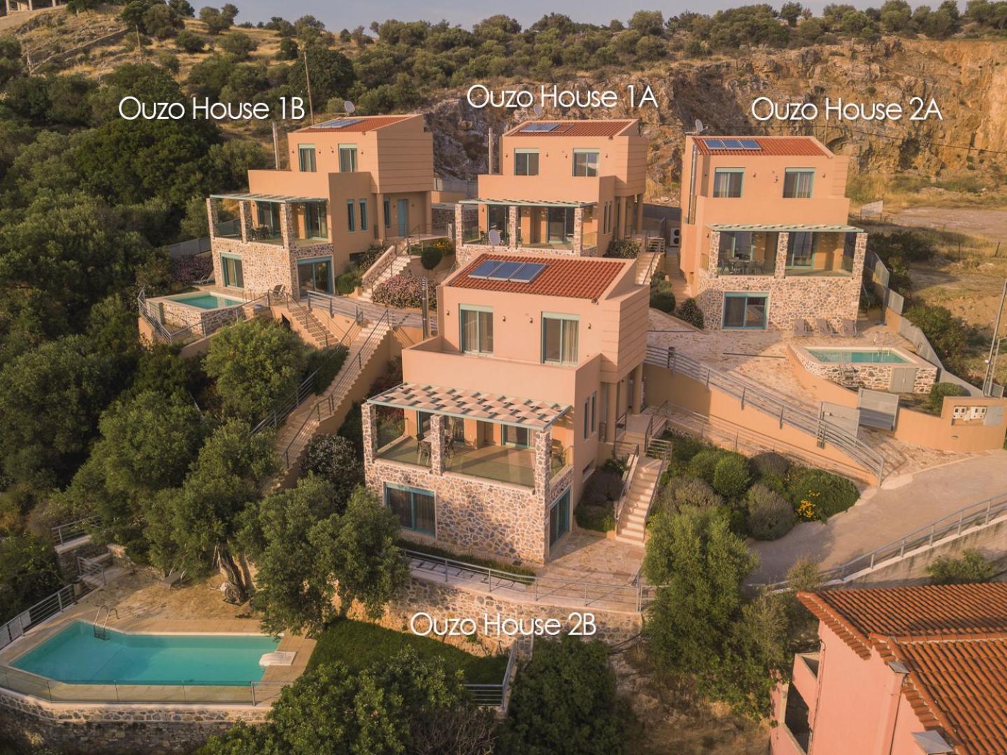 Ouzo Panoramic Houses 1, With Private Pool Plomari Dış mekan fotoğraf